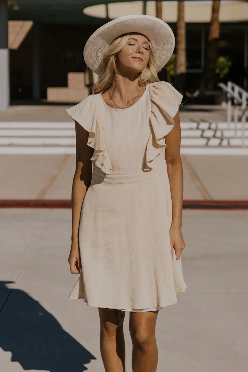 Nursing Friendly Ruffle Midi Dress with Pockets and Hidden Zippers 6 Nursing Friendly Ruffle Midi Dress with Pockets and Hidden Zippers - Image 4