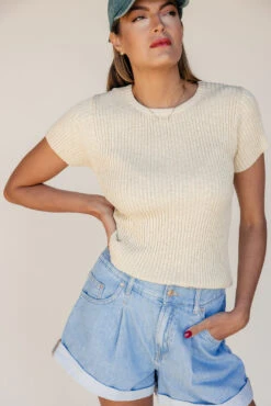 The Jasper Ribbed Tee -ROOLEE FASHION SHOP 7W4A1404