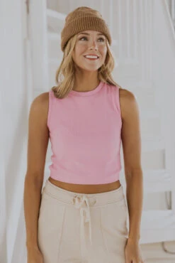 Willow Textured Cropped Tank -ROOLEE FASHION SHOP 7W4A1408