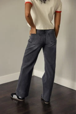 High Rise Wide Leg Jeans with Raw Hem - Sabine Denim 13 High Rise Wide Leg Jeans with Raw Hem - Sabine Denim -ROOLEE FASHION SHOP 7W4A1468