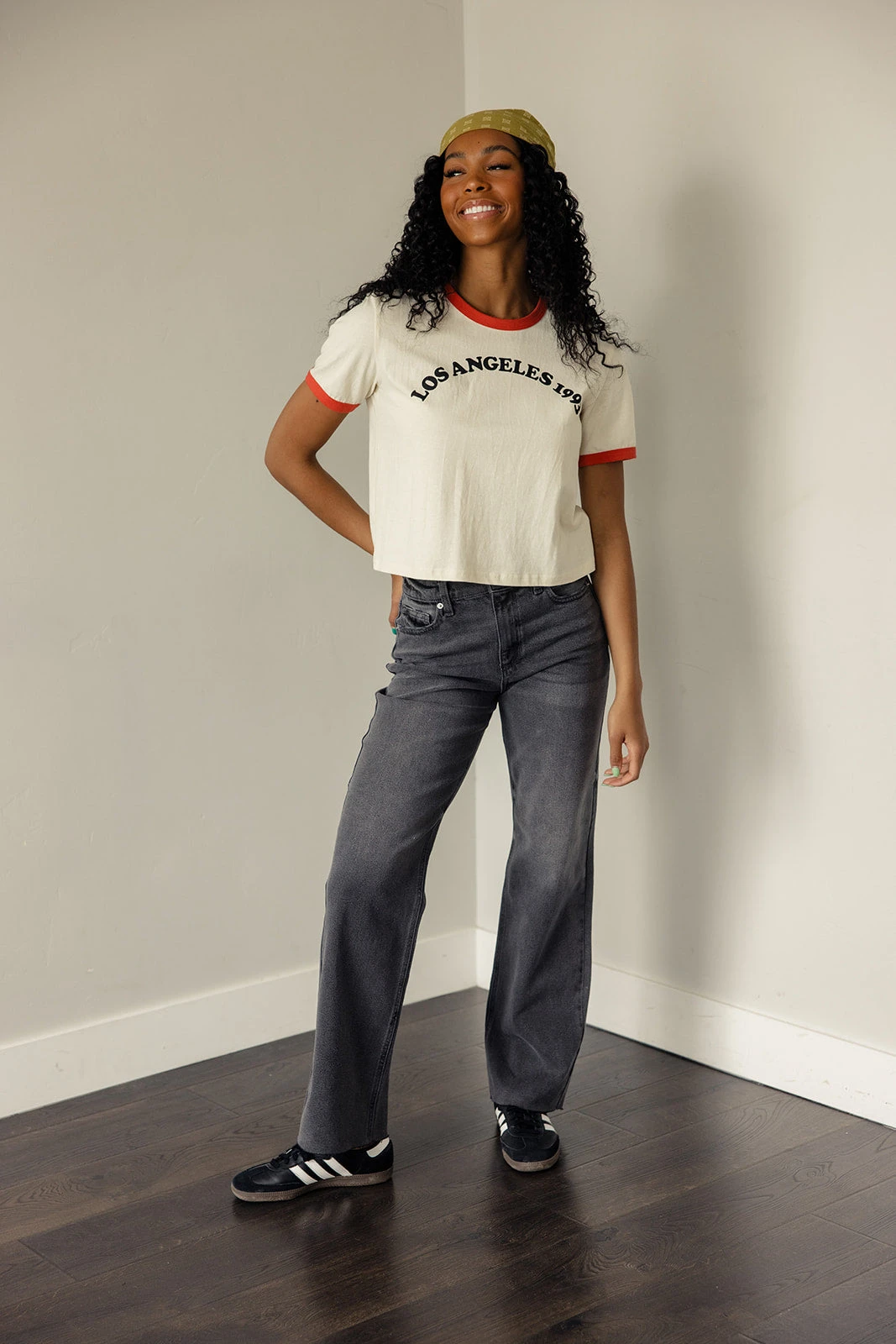 High Rise Wide Leg Jeans with Raw Hem - Sabine Denim 5 High Rise Wide Leg Jeans with Raw Hem - Sabine Denim - Image 3