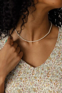 Calypso Pearl Choker - Elegant Dainty Necklace for Women -ROOLEE FASHION SHOP 7W4A1565