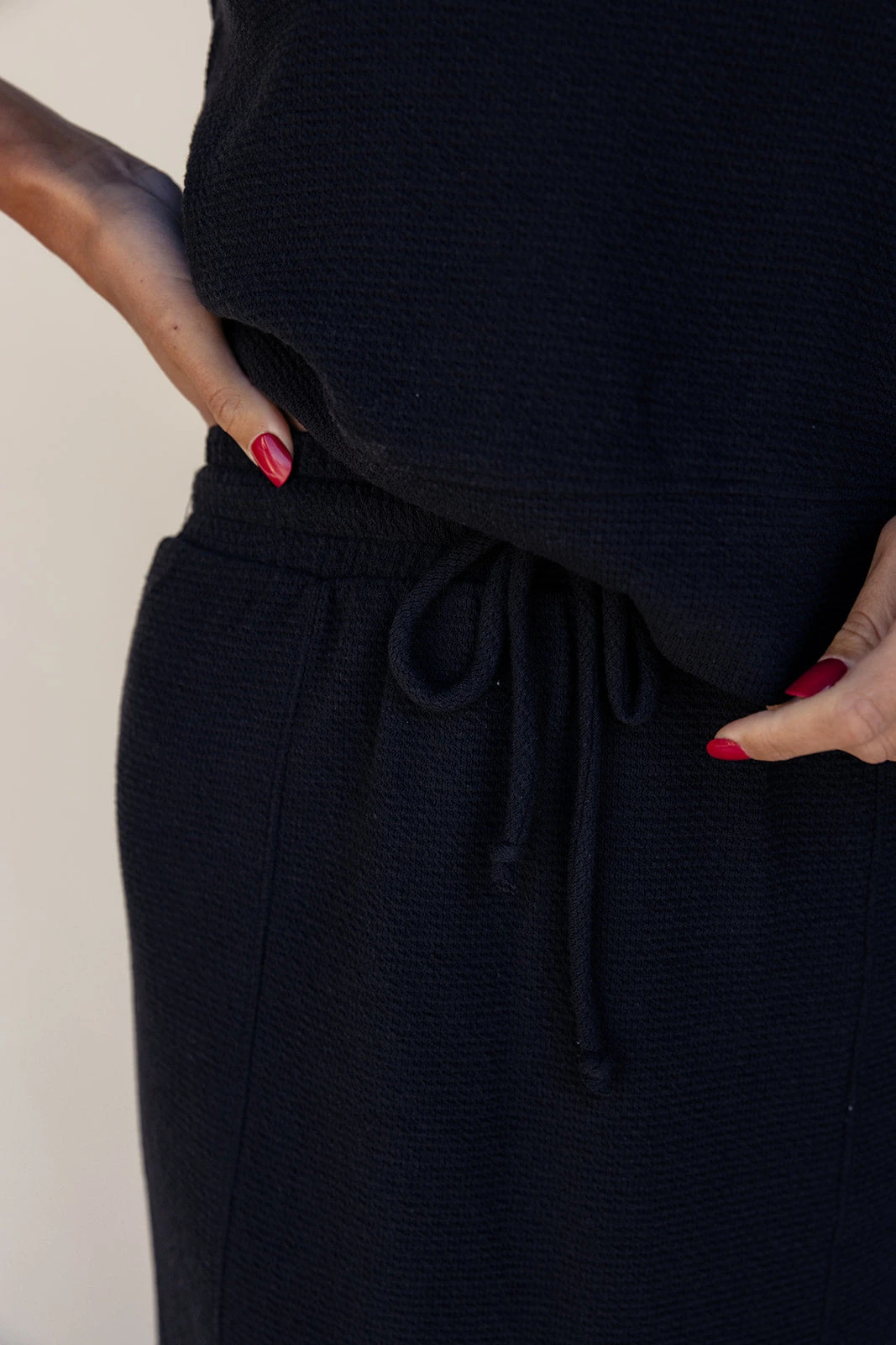 Adjustable Midi Tie Waist Skirt with Elastic Comfort 4 Adjustable Midi Tie Waist Skirt with Elastic Comfort - Image 2