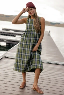 Dockside Plaid Midi
