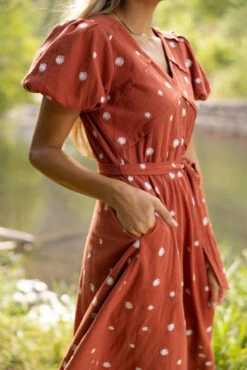 Lorelei Embroidered MOM Dress -ROOLEE FASHION SHOP 7W4A1793