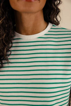 Striped Knit Midi Dress with Side Slit - Comfortable Boxy Fit -ROOLEE FASHION SHOP 7W4A1834 b7440738 d354 4726 8fed d73734dde687