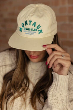 Montauk Snapback Baseball Cap - Flat Brim Cotton Summer Hat
