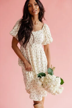 Hadlee Textured Puff Sleeve Dress -ROOLEE FASHION SHOP 7W4A1969