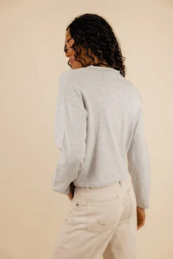 Chic Soft Button-Down Cardigan with Rolled Neckline -ROOLEE FASHION SHOP 7W4A2074 59caac1c 9c37 4986 8a97 ea185a6d9c13