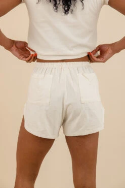 Relaxed Fit Lounge Shorts with Elastic Waistband and Rounded Hemline -ROOLEE FASHION SHOP 7W4A2238 38b90c78 b2c4 42f2 bfa8 397fcd677d82