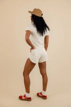 Relaxed Fit Lounge Shorts with Elastic Waistband and Rounded Hemline -ROOLEE FASHION SHOP 7W4A2244 8a9270ac 75e5 4073 b9d4 b4d6f8633ffa