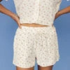 Floral Gauzy Tie Waist Shorts with Pockets