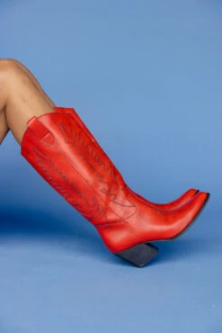 Izabella Western Cowboy Boots with Contrasted Embroidery -ROOLEE FASHION SHOP 7W4A2538 1de8c905 fe7a 46fd 88cd 78ad61c08cc4