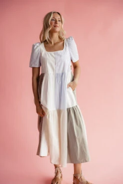 Patchwork Boho Midi Dress with Pockets - Vibrant Tika Style -ROOLEE FASHION SHOP 7W4A2691 74e08d73 268f 4b94 a93a 1461c9ebb053