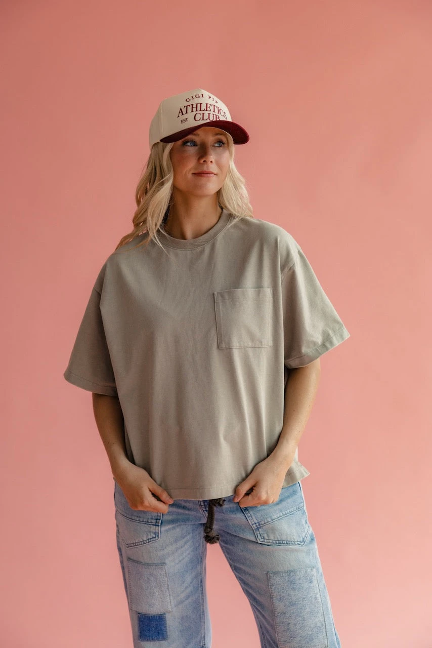 Layla Oversized Relaxed Pocket Tee with Side Slits 4 Layla Oversized Relaxed Pocket Tee with Side Slits - Image 2