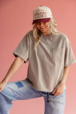 Layla Oversized Relaxed Pocket Tee with Side Slits 11 Layla Oversized Relaxed Pocket Tee with Side Slits -ROOLEE FASHION SHOP 7W4A2824