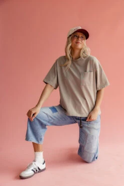 Layla Oversized Relaxed Pocket Tee with Side Slits 13 Layla Oversized Relaxed Pocket Tee with Side Slits -ROOLEE FASHION SHOP 7W4A2826