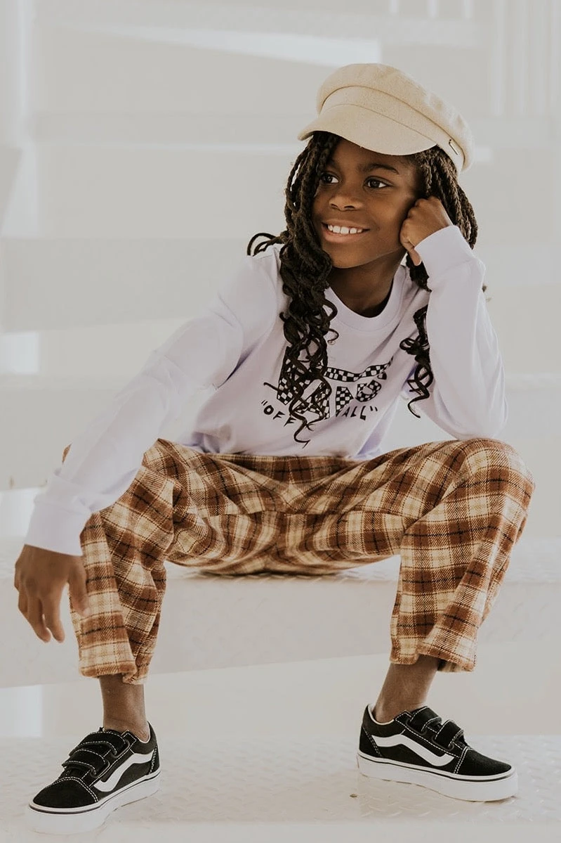 Vans Kids Center Chest Long Sleeve BFF Tee - Glitter Logo Graphic 3 Vans Kids Center Chest Long Sleeve BFF Tee - Glitter Logo Graphic