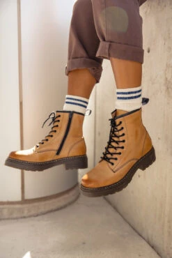 ROOLEE Elvis Leather Platform Boots - Military Style