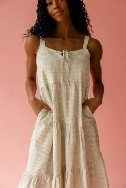 Gingham Tiered Tank Dress with Pockets - Brooke Summer Collection -ROOLEE FASHION SHOP 7W4A3264