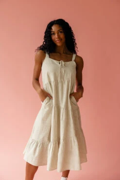 Gingham Tiered Tank Dress with Pockets - Brooke Summer Collection -ROOLEE FASHION SHOP 7W4A3267