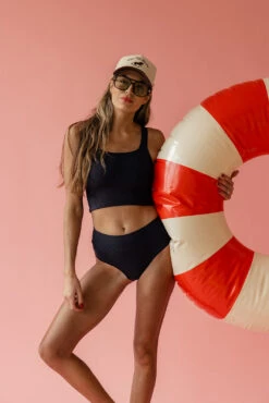 Black Flat Rib Mid Rise Bottom 17 Black Flat Rib Mid Rise Bottom -ROOLEE FASHION SHOP 7W4A3390