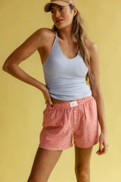 Ribbed V-Neck Tankini Top - Supportive UPF 50 Swimwear -ROOLEE FASHION SHOP 7W4A3605