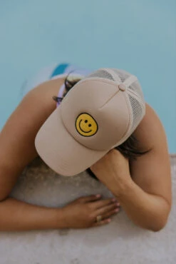 Smiley Face Trucker Hat - Retro Mesh Back Adjustable Snapback Cap -ROOLEE FASHION SHOP 7W4A3648 3d829e38 bdec 4073 bca8 fc0a734974bd