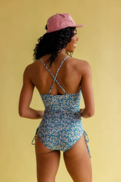 Salton Tied One Piece - Supportive Recycled Fabric Swimsuit -ROOLEE FASHION SHOP 7W4A3706