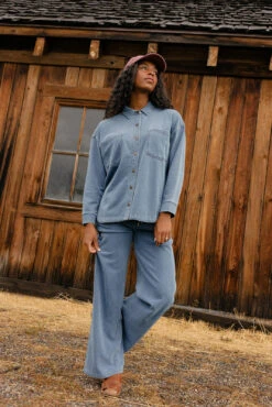 Terry Lined Wide Leg Relaxed Lounge Pants with Drawstring -ROOLEE FASHION SHOP 7W4A3730