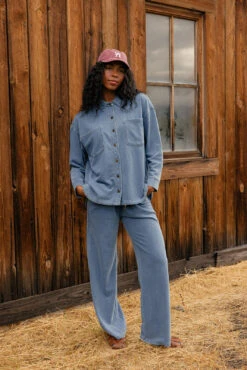 Riverside Terry-Lined Button Down Shirt Jacket