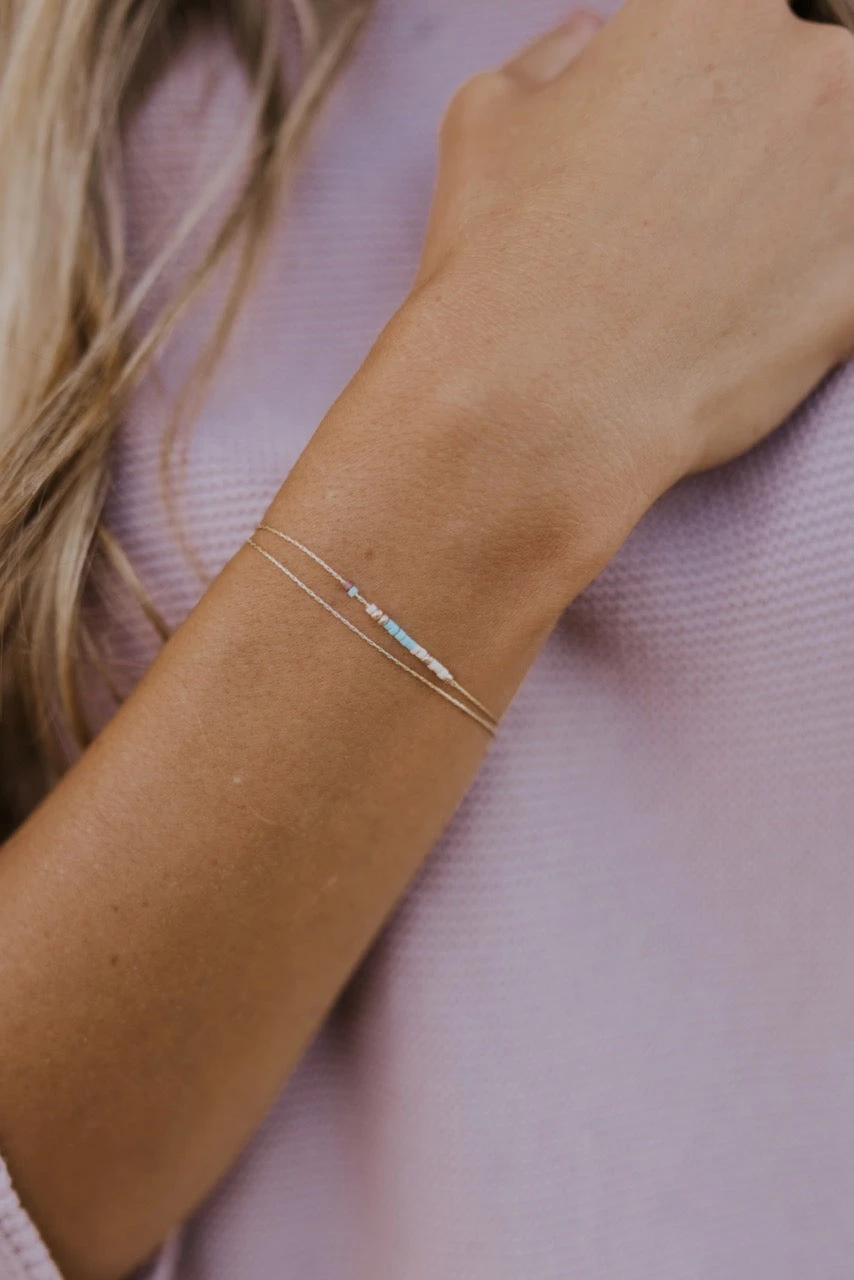 ROOLEE Noe Beaded Bracelet - Delicate Double-Strand Jewelry 5 ROOLEE Noe Beaded Bracelet - Delicate Double-Strand Jewelry - Image 3