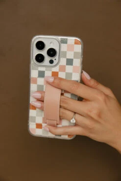 Coastal Check Vegan Leather Wallet Phone Case with Finger Strap & Kickstand -ROOLEE FASHION SHOP 7W4A3851 33b330ba 884c 489f a3a9 fd2142160e0b