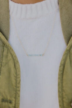ROOLEE Color Of My Sky Necklace - Dainty Beaded Minimalist Style