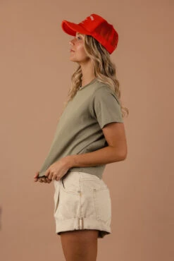 Boxy Cropped Crew Neck Tee - The Emre -ROOLEE FASHION SHOP 7W4A4065