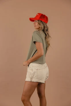 Free People Danni High-Rise Cuffed Shorts -ROOLEE FASHION SHOP 7W4A4067