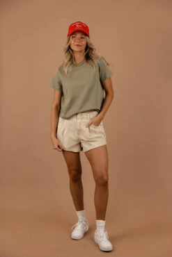 Boxy Cropped Crew Neck Tee - The Emre -ROOLEE FASHION SHOP 7W4A4071