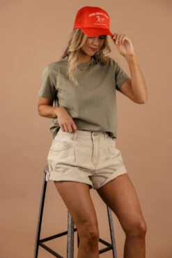 Boxy Cropped Crew Neck Tee - The Emre -ROOLEE FASHION SHOP 7W4A4082