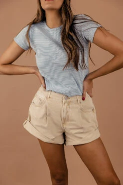 Free People Danni High-Rise Cuffed Shorts -ROOLEE FASHION SHOP 7W4A4204