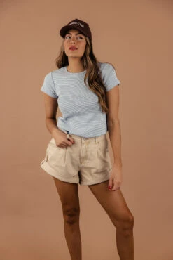 Free People Danni High-Rise Cuffed Shorts -ROOLEE FASHION SHOP 7W4A4217 1007b385 ca25 478f bc0d 1a43322bd3c2