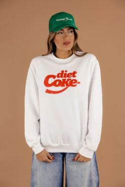 Diet Coke Fleece-Lined Sweatshirt - Cozy Lounge Graphic Pullover -ROOLEE FASHION SHOP 7W4A4390