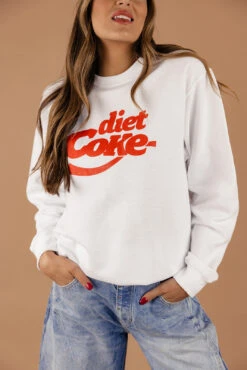 Diet Coke Fleece-Lined Sweatshirt - Cozy Lounge Graphic Pullover -ROOLEE FASHION SHOP 7W4A4396