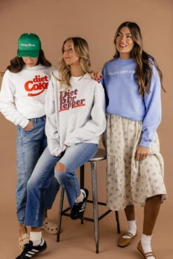 Diet Coke Fleece-Lined Sweatshirt - Cozy Lounge Graphic Pullover -ROOLEE FASHION SHOP 7W4A4428 websize
