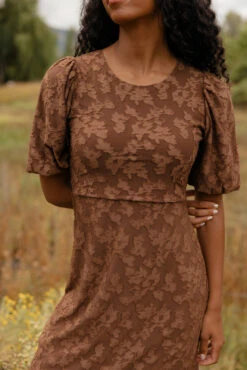 Pressed Petals Floral Embossed Dress -ROOLEE FASHION SHOP 7W4A4514 40e003e6 29d3 42a8 9bb4 014b5e6d331e