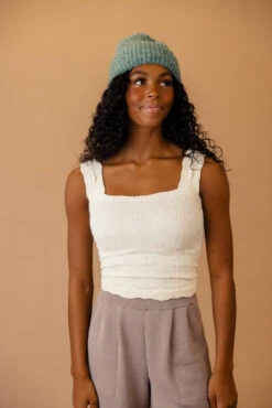 Free People Love Letter Cami - Textured Square Neck Top -ROOLEE FASHION SHOP 7W4A4533 7fe34ff1 5a23 45ed b593 02860d516982