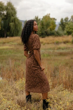 Pressed Petals Floral Embossed Dress -ROOLEE FASHION SHOP 7W4A4572