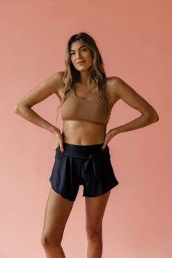 Ribbed Supportive Bikini Top - Adjustable Strap Swimwear