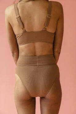 Ribbed Crossover Bikini Bottoms - Flattering Mid-Rise Swimwear -ROOLEE FASHION SHOP 7W4A4656 4a3b23c1 9fd5 4ada a614 7e1b7d383c60