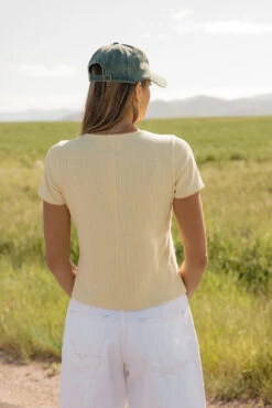 Summer Ribbed Button Blouse with Scalloped Hem -ROOLEE FASHION SHOP 7W4A4847