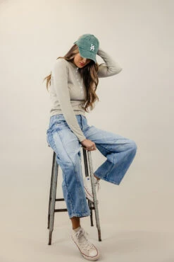 Free People Good Luck Mid Rise Barrel Jeans -ROOLEE FASHION SHOP 7W4A4934 fa71269b 1862 4fda a5bb eb0710c2650b